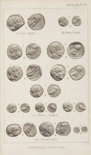 A Catalogue of the Greek Coins in the British Museum: Attica, Megaris, Aegina — plate p.17