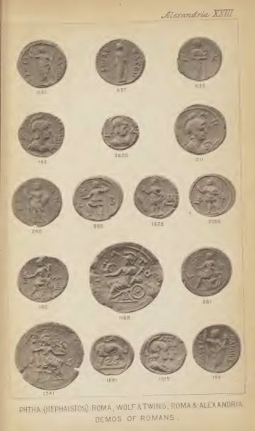 A Catalogue of the Greek Coins in the British Museum: Alexandria and the Nomes — plate p.49