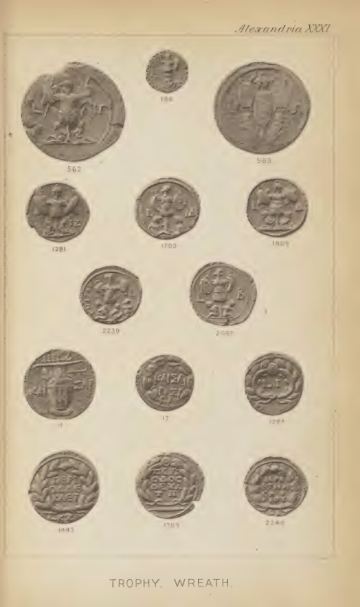 A Catalogue of the Greek Coins in the British Museum: Alexandria and the Nomes — plate p.65